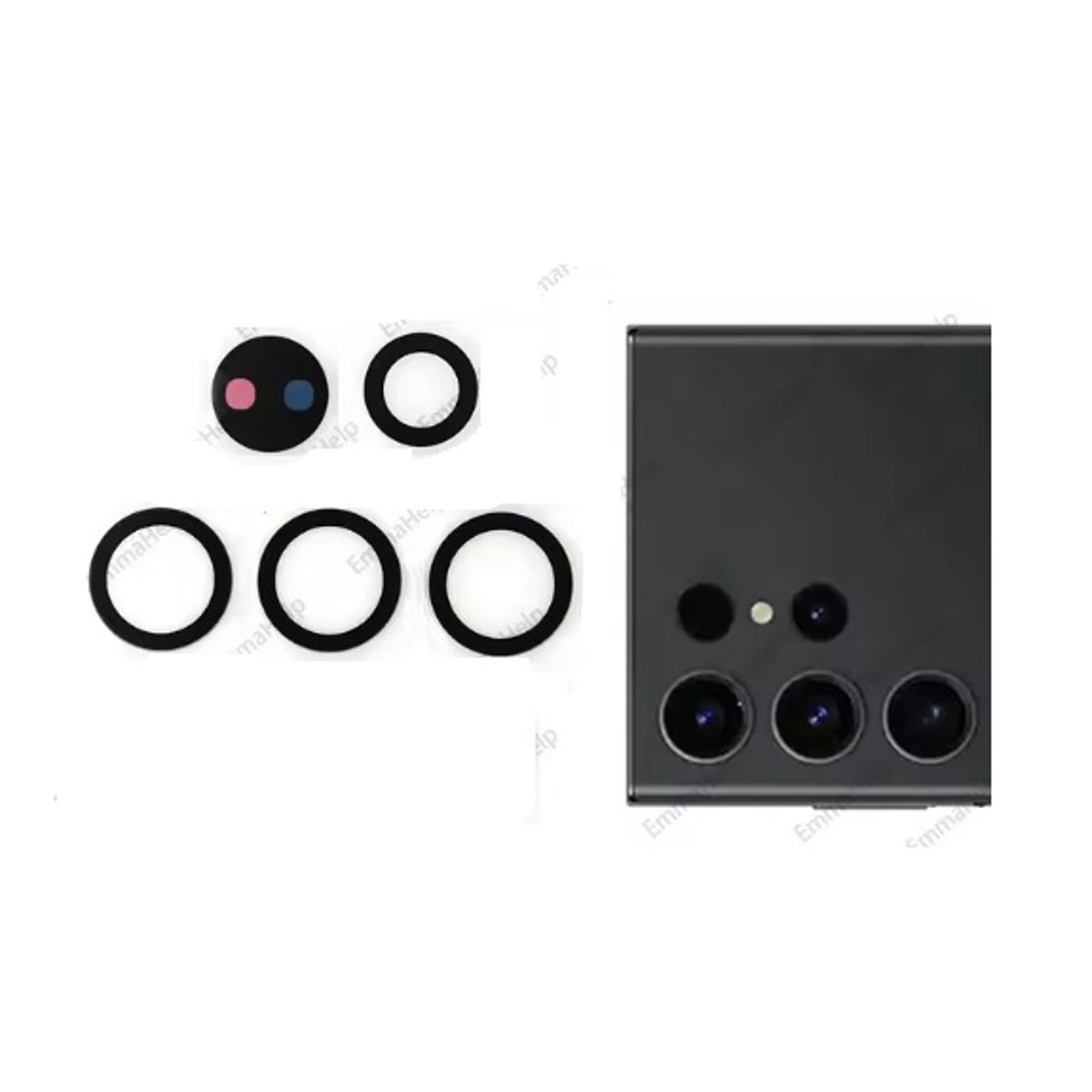 GENERICO - Repuesto lente Vidrio de cámara Samsung S23 Ultra