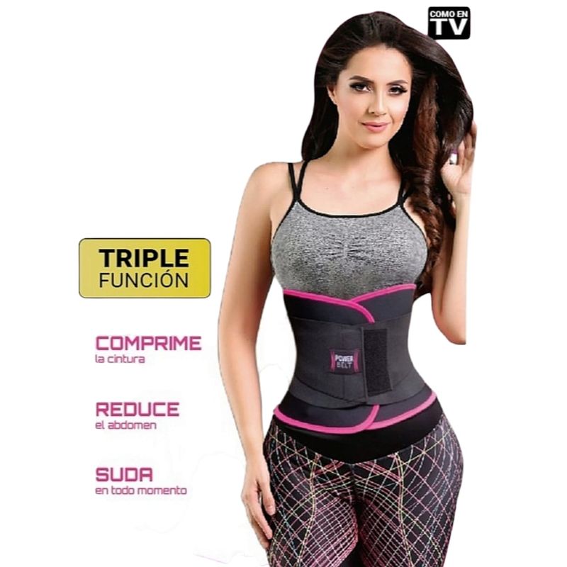 GENERICO - Faja Reductora Power Belt Triple Función Neotex Regulable