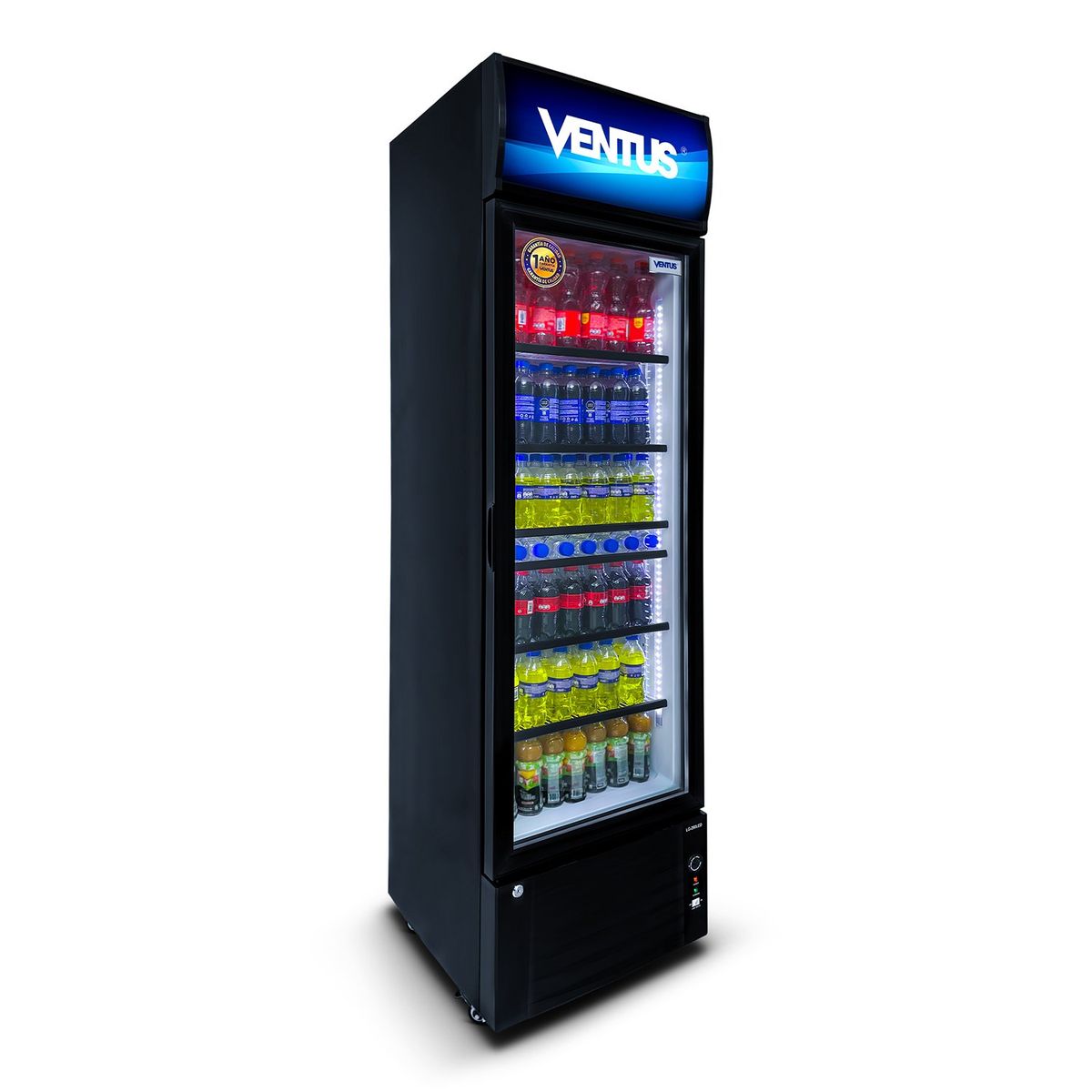 VENTUS - Ventus Visicooler 1 puerta LG-290LED Negro 290L