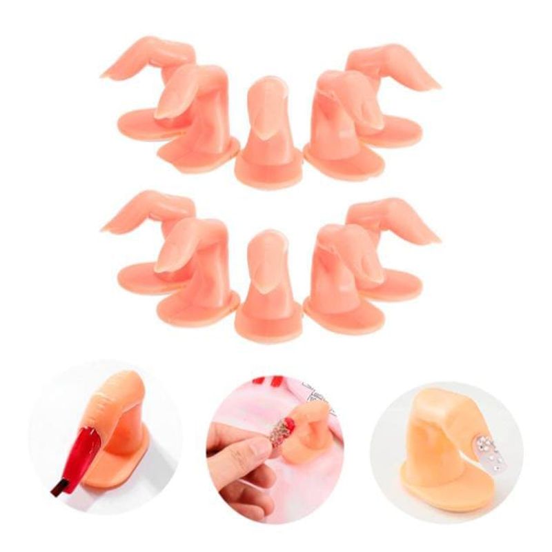 GENERICO - Pack x 10 Dedos de entrenamiento de diseño de uña