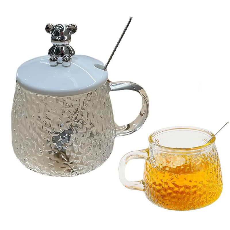 GENERICO - Taza de vidrio azucarero con cucharita Multifuncional