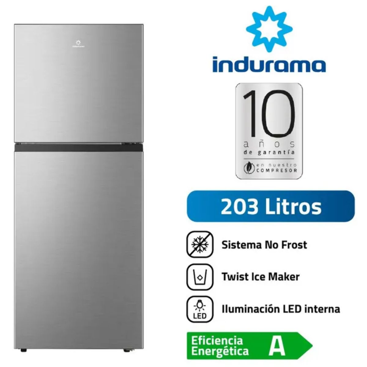 INDURAMA - Refrigeradora Indurama Top Mount 203L RI-359