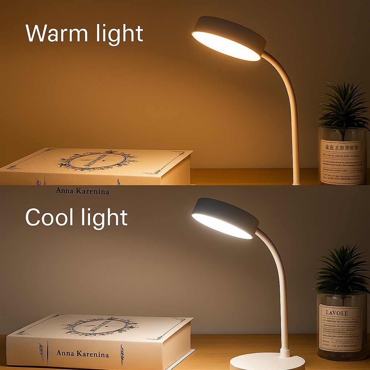 GENERICO - Lámpara Minimalista LED con Luz Regulable  Diseño Moderno para Dormitorio o Escritorio