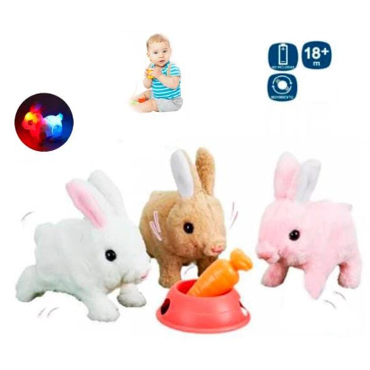 GENERICO - Conejito andador luminoso