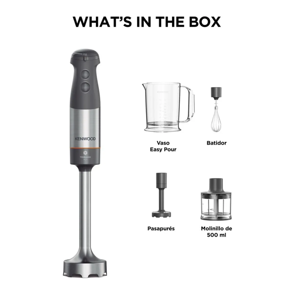 KENWOOD - Batidora de Inmersión Triblade XL+ HBM60307GY