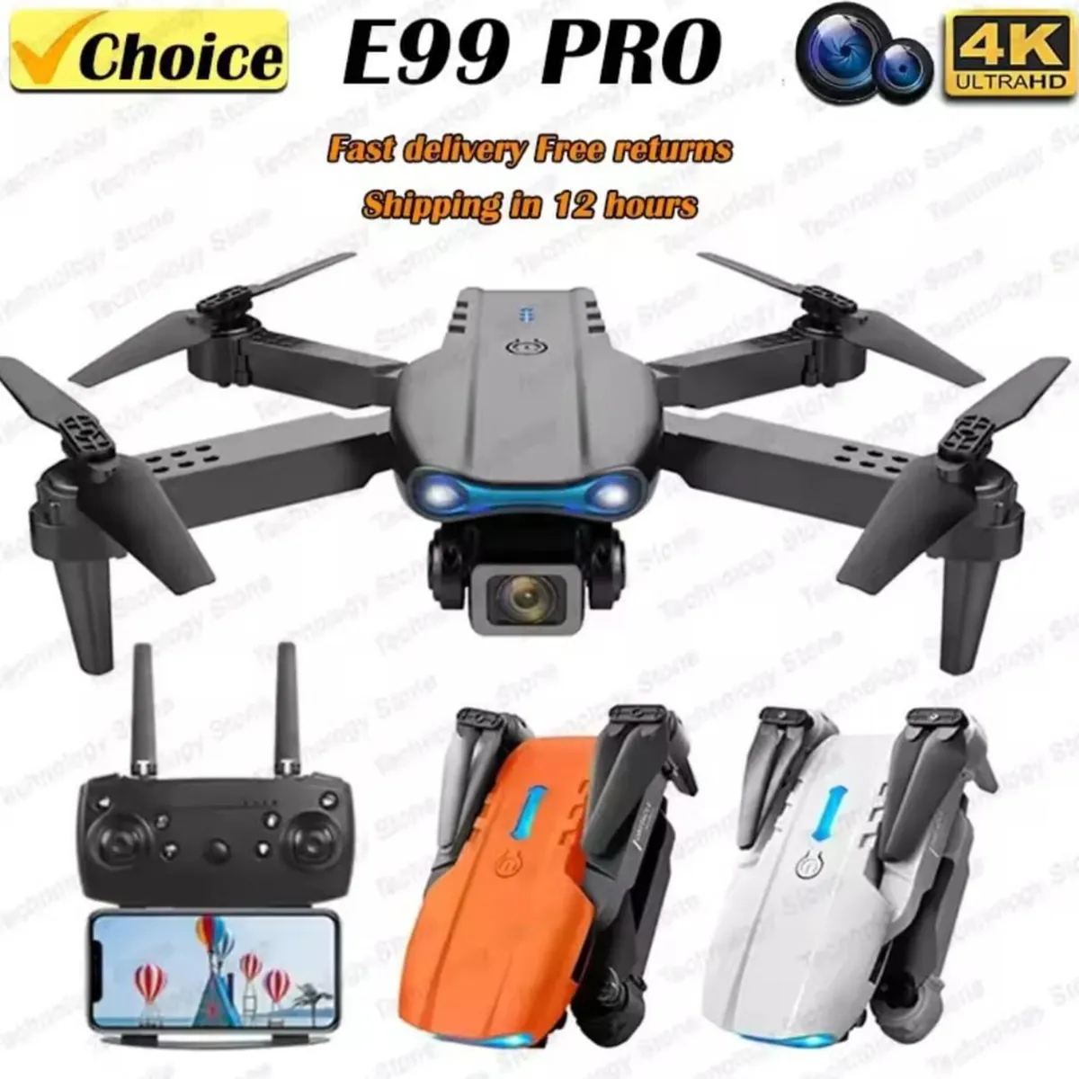 GENERICO - Mini Dron E99 PRO  Doble Camara HD