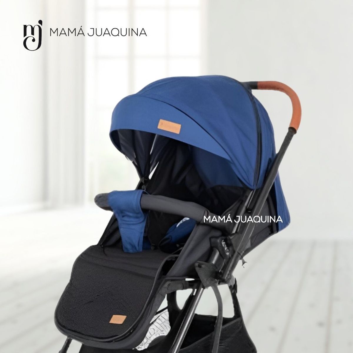 BABY - Coche Mecedora «VENICE» con Mango Reversible Blue