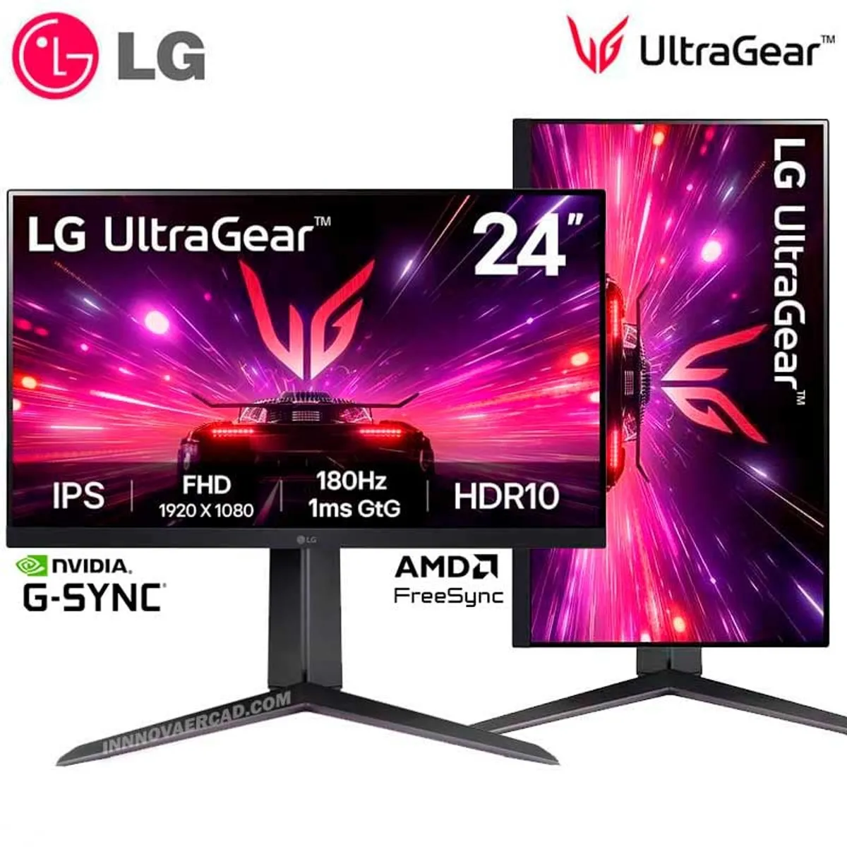 LG - Monitor LG UltraGear 24GS65F-B 24 IPS FHD 180Hz 1ms G-Sync