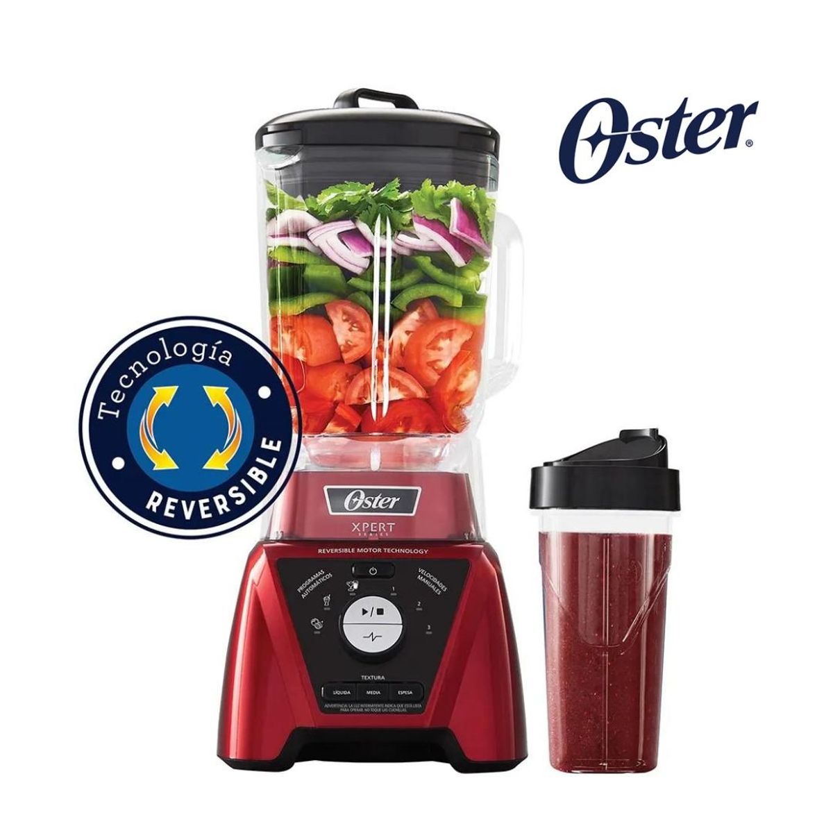 OSTER - Licuadora Oster Xpert Series™ con Control de textura y un Blend-N-Go