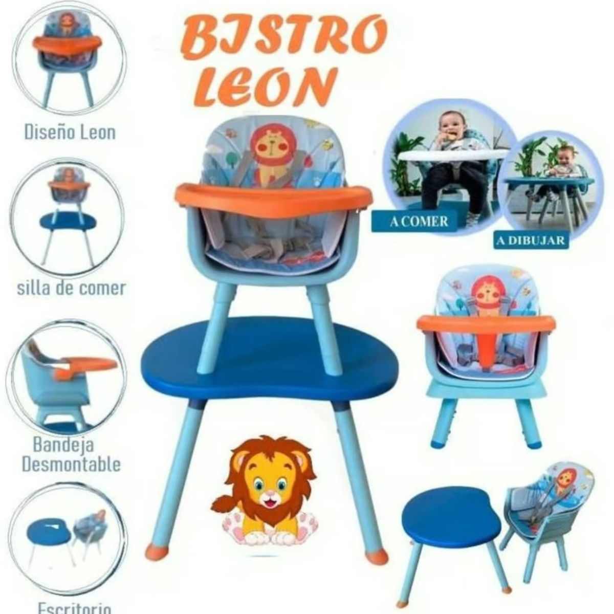 BABY KITS - Silla Carpeta 3 En 1 Baby Kits BISTRO León