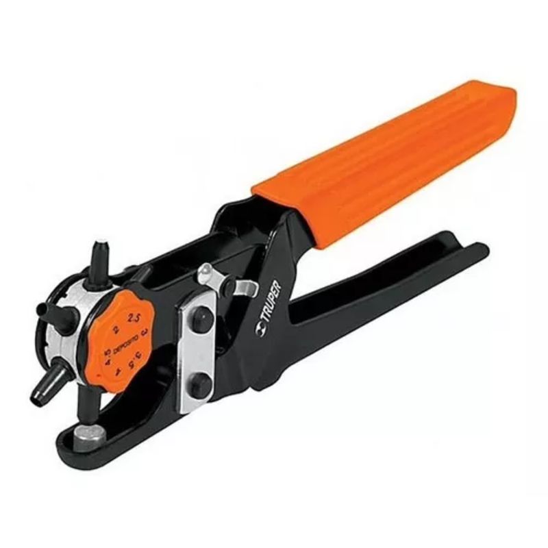 TRUPER - Alicate Perforador Saca Bocado Remache Cuero Ojal Multiuso