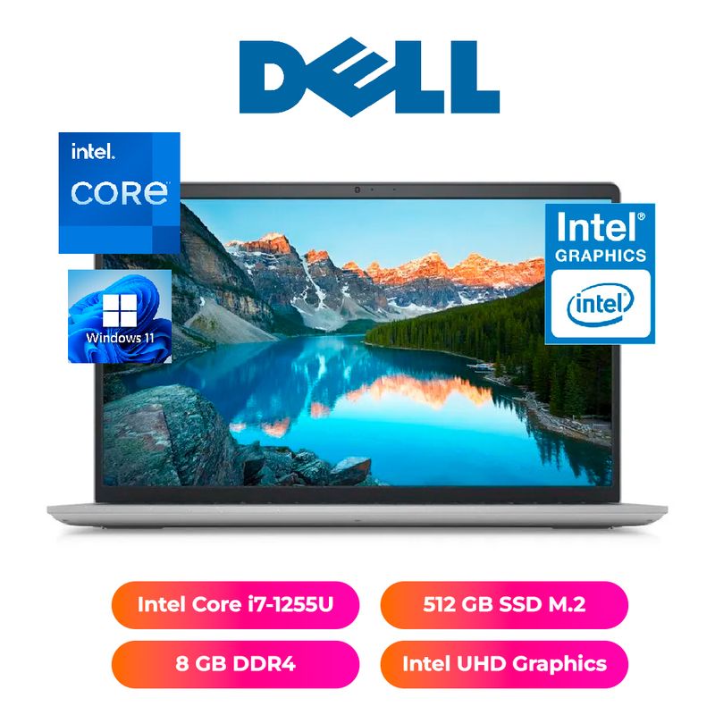 DELL - LAPTOP DELL 3520 15", INTEL CORE i7-1255U, 8GB RAM, 512GB SSD - NOTEBOOK