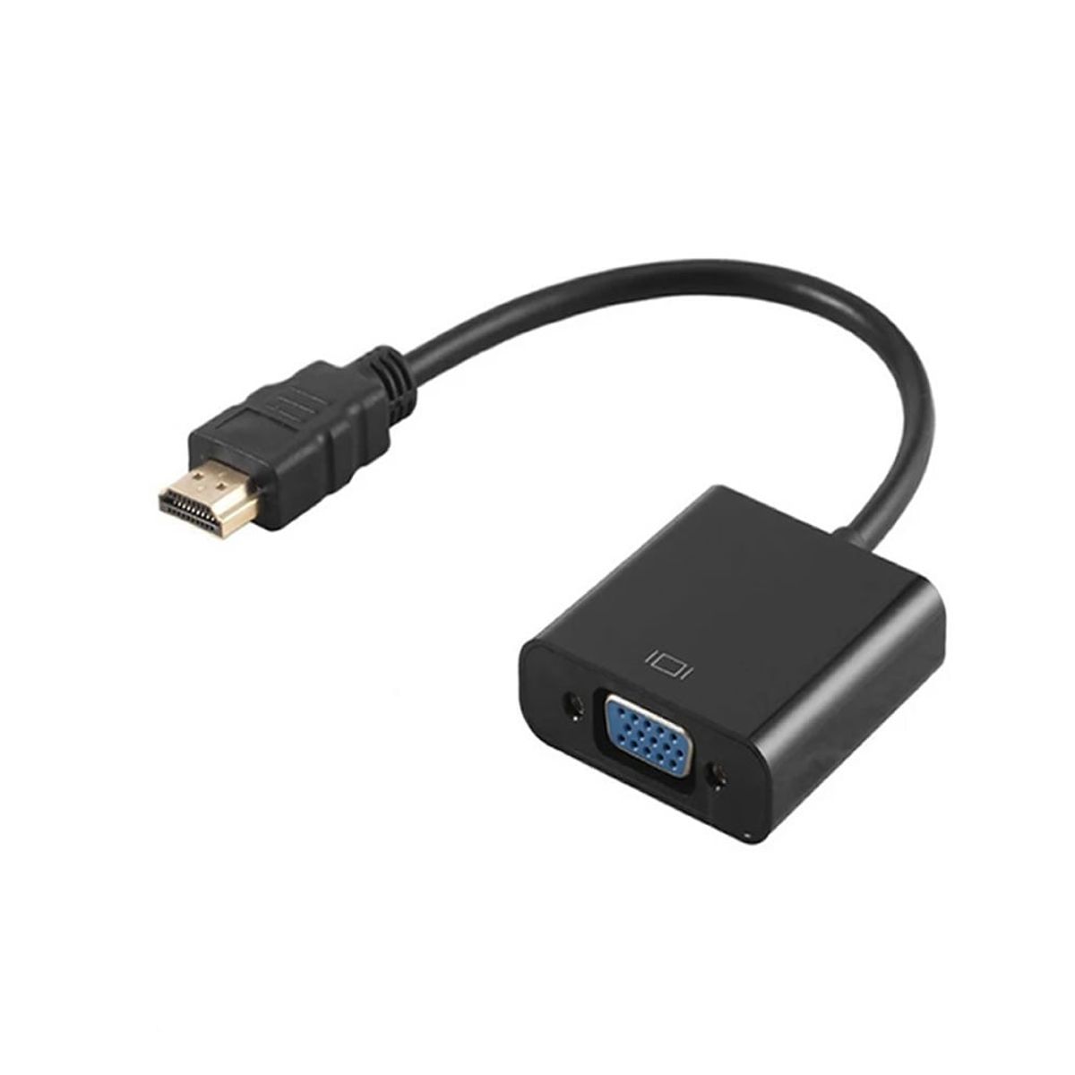 UNIVERSAL - Adaptador HDMI HD 1080P Compatible con VGA Negro