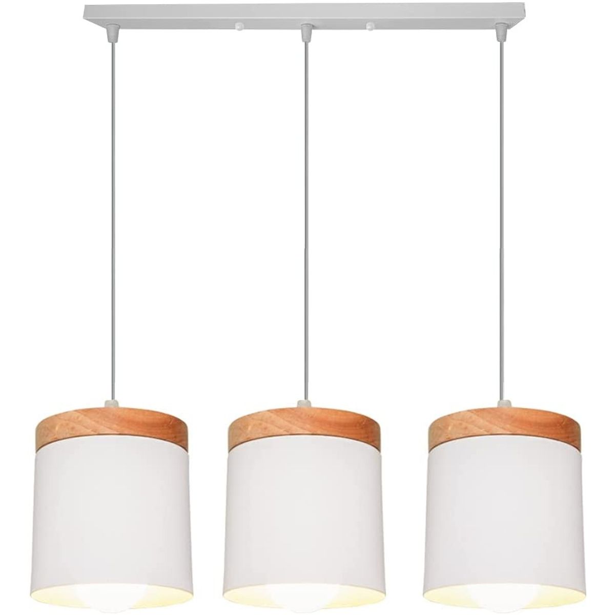 HOME NEAT - Lámpara colgante Moderno Nórdica Lámpara de techo 3 Luces E27 Blanco