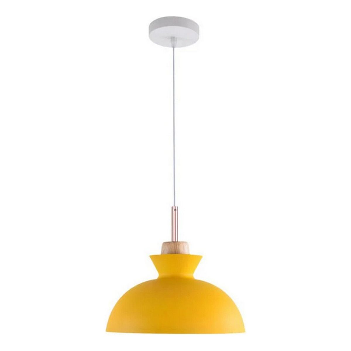 HOME NEAT - Lámpara de Techo Moderno Madera metal ø28cm E27 - Amarillo