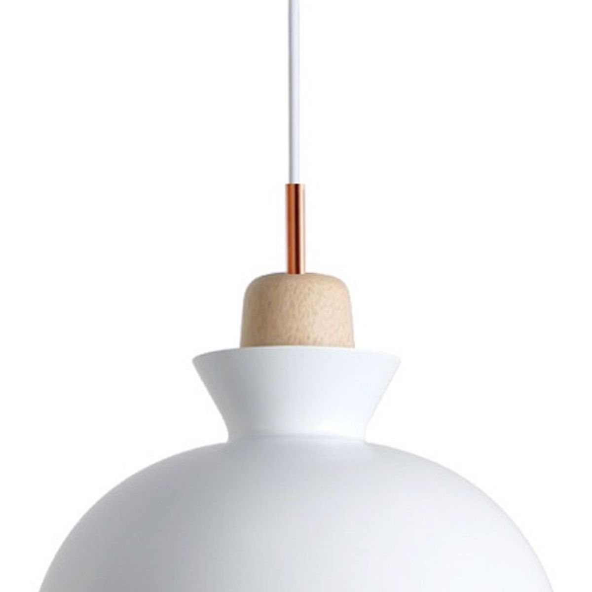 HOME NEAT - Lámpara de Techo Moderno Madera metal ø28cm E27 - Blanco