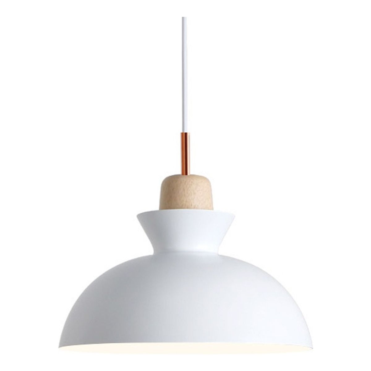 HOME NEAT - Lámpara de Techo Moderno Madera metal ø28cm E27 - Blanco