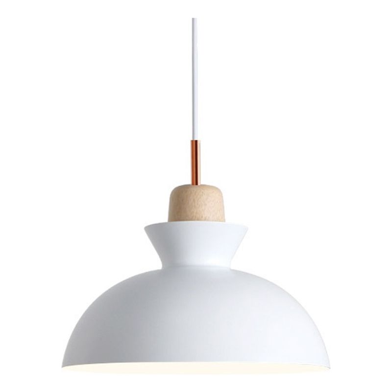 HOME NEAT - Lámpara de Techo Moderno Madera metal ø28cm E27 - Blanco