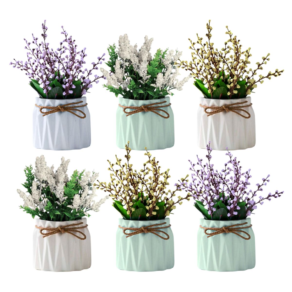 HYGGE - Planta Artificial Decorativa con Maceta Pequeña