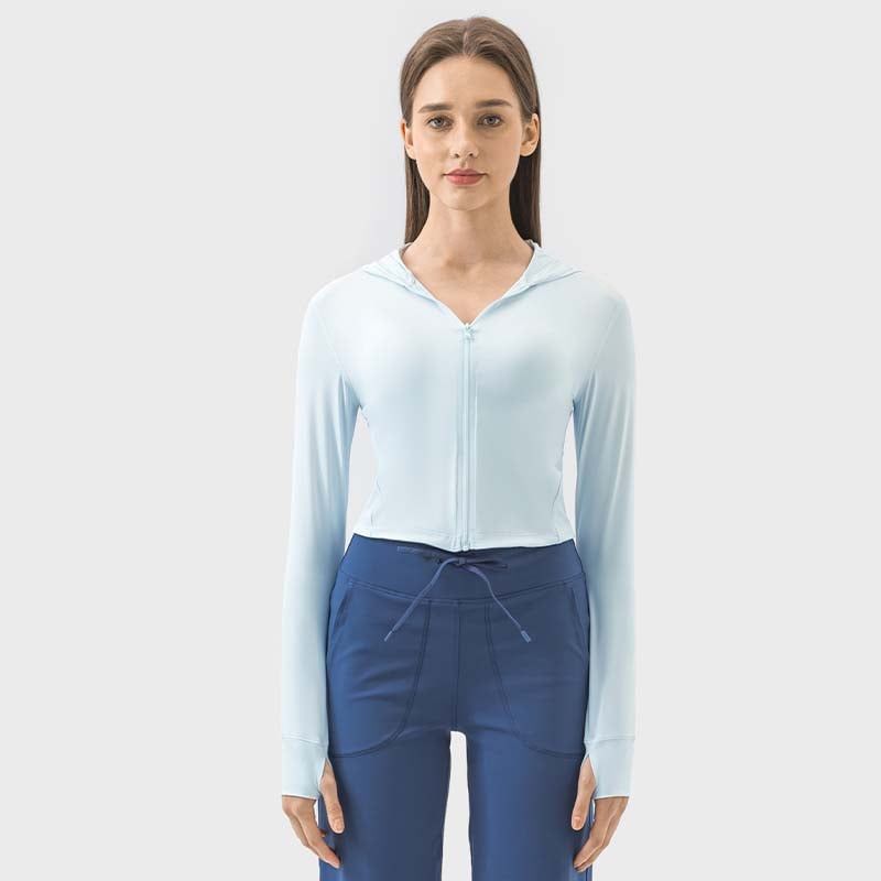 GSON - Abrigo deportiva femenina de yoga Azul