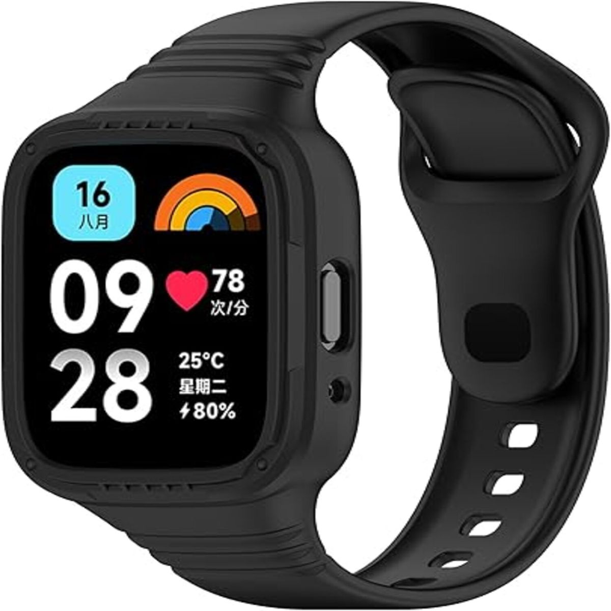 GENERICO - Correa de Silicona para Redmi Watch 3 Active - Negro