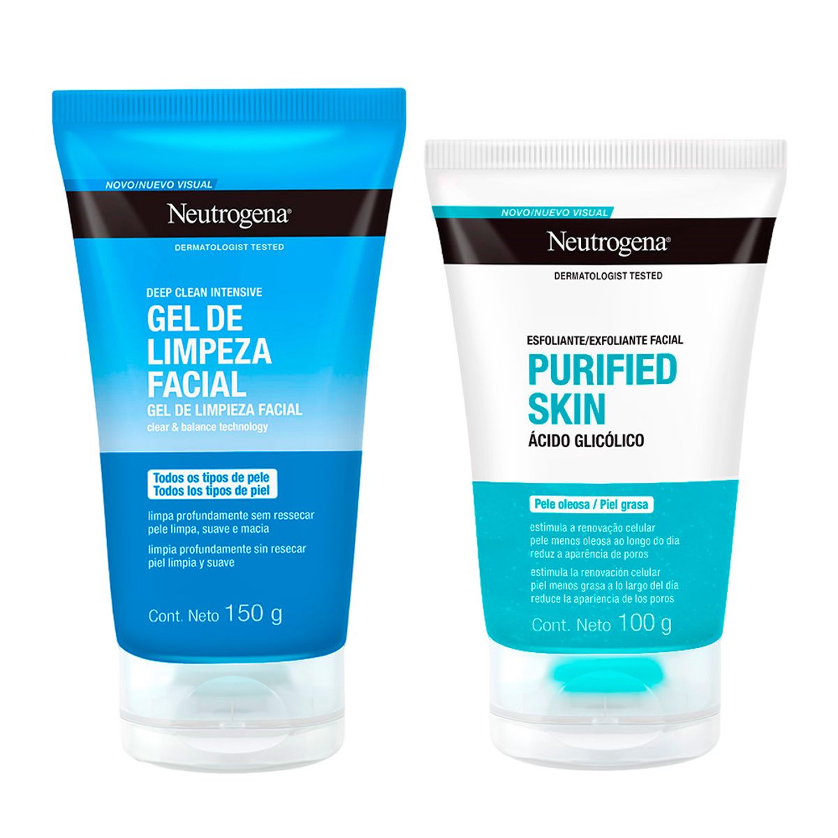 NEUTROGENA - Neutrogena Duo Deep Clean Gel + Exfoliante Purified Skin