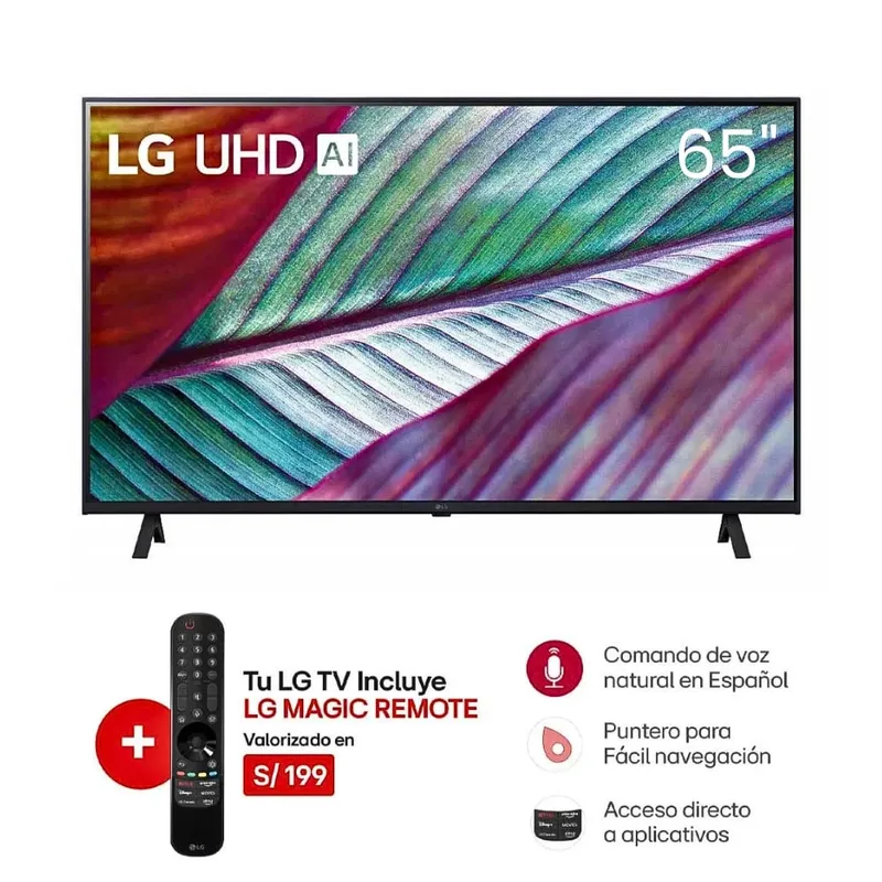 LG - Televisor LG 65 pulg.LED 4K UHD Smart TV con ThinQ AI 65UR8750PSA