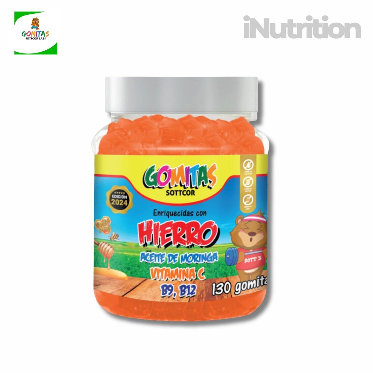 GENERICO - HIERRO EN GOMITAS PARA NIÑOS - 130 GOMITAS