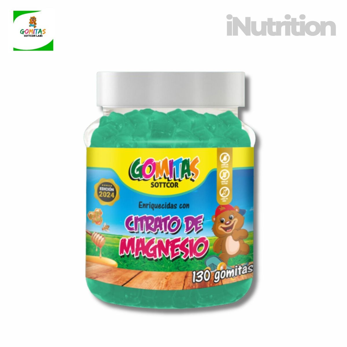 GENERICO - CITRATO DE MAGNESIO EN GOMITAS PARA NIÑOS - 130 GOMITAS