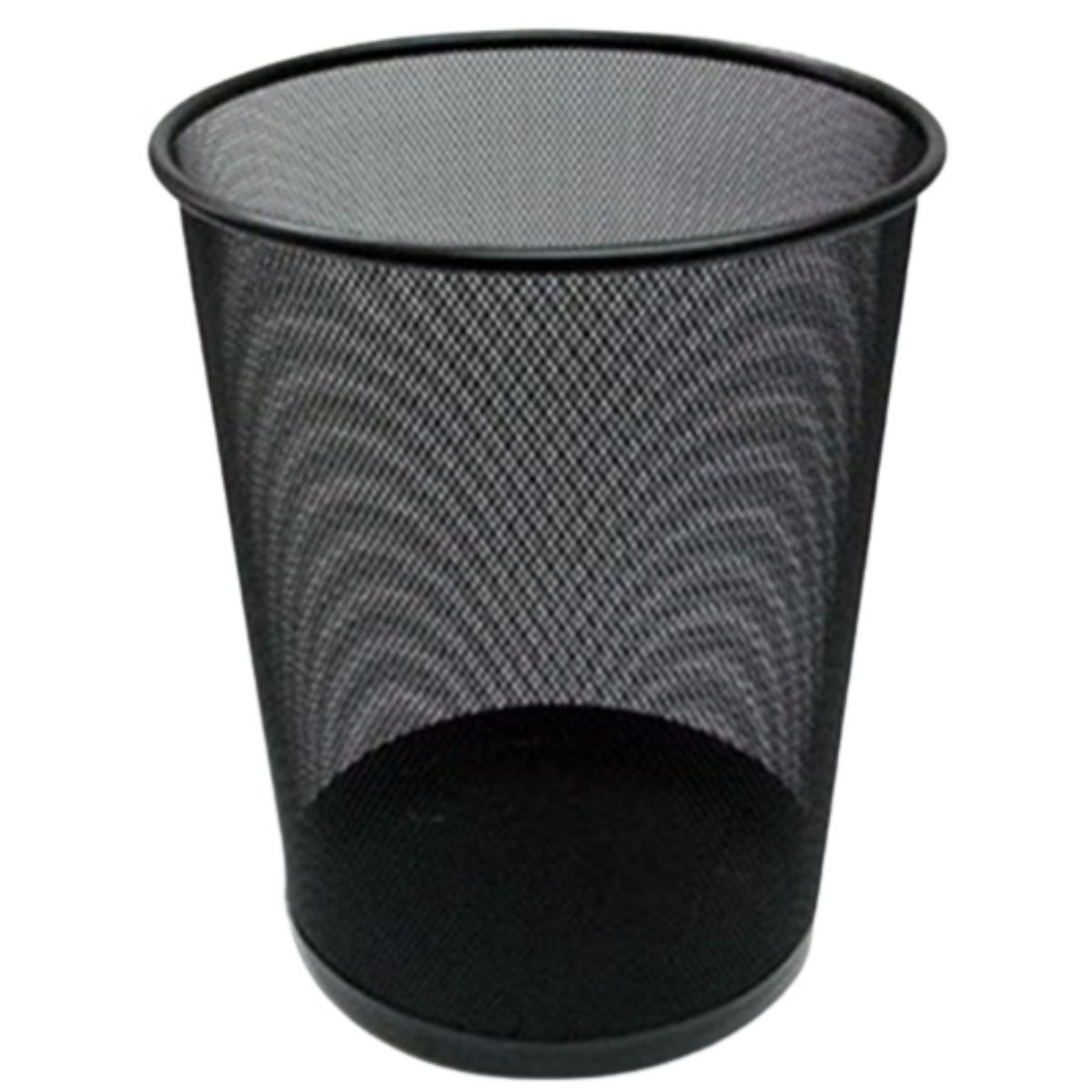 GENERICO - Papelera Tacho De Oficina Metalico En Negro