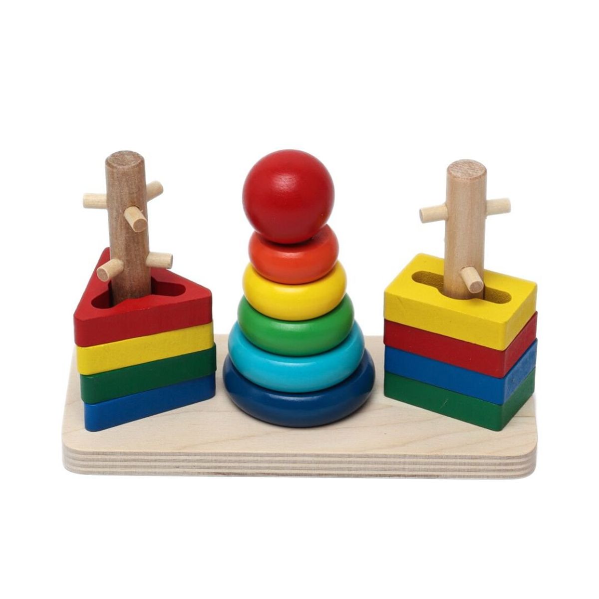 GENERICO - Juguete Didáctico Figuras Geométricas Encaje Madera