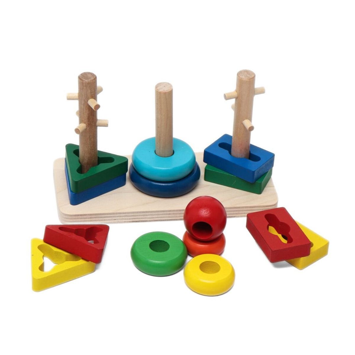 GENERICO - Juguete Didáctico Figuras Geométricas Encaje Madera