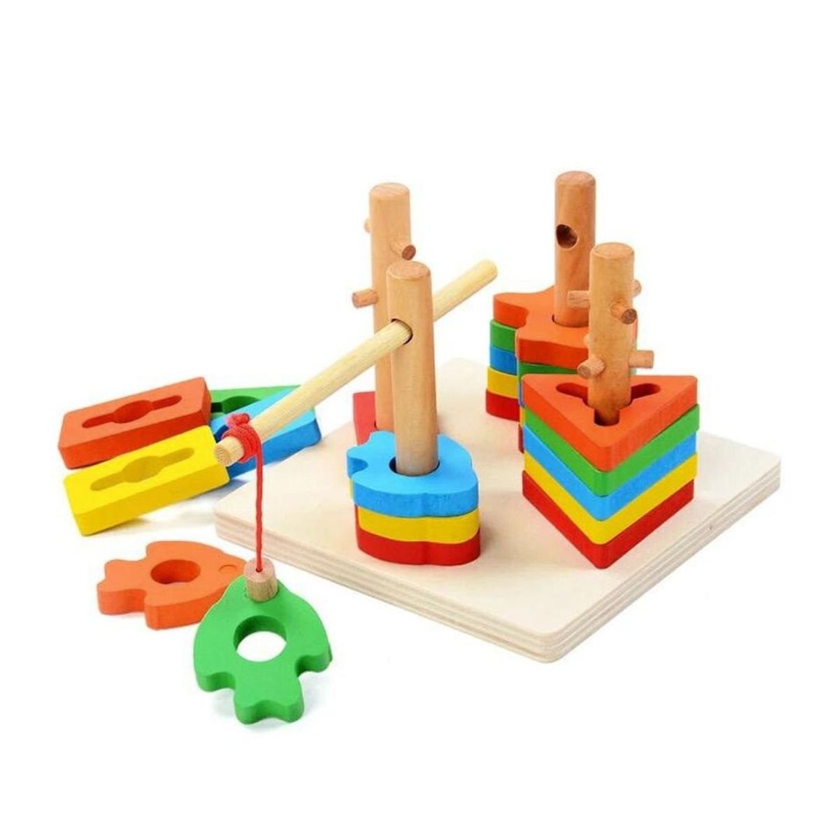 GENERICO - Juguete Didáctico Figuras Geométricas Encaje Madera