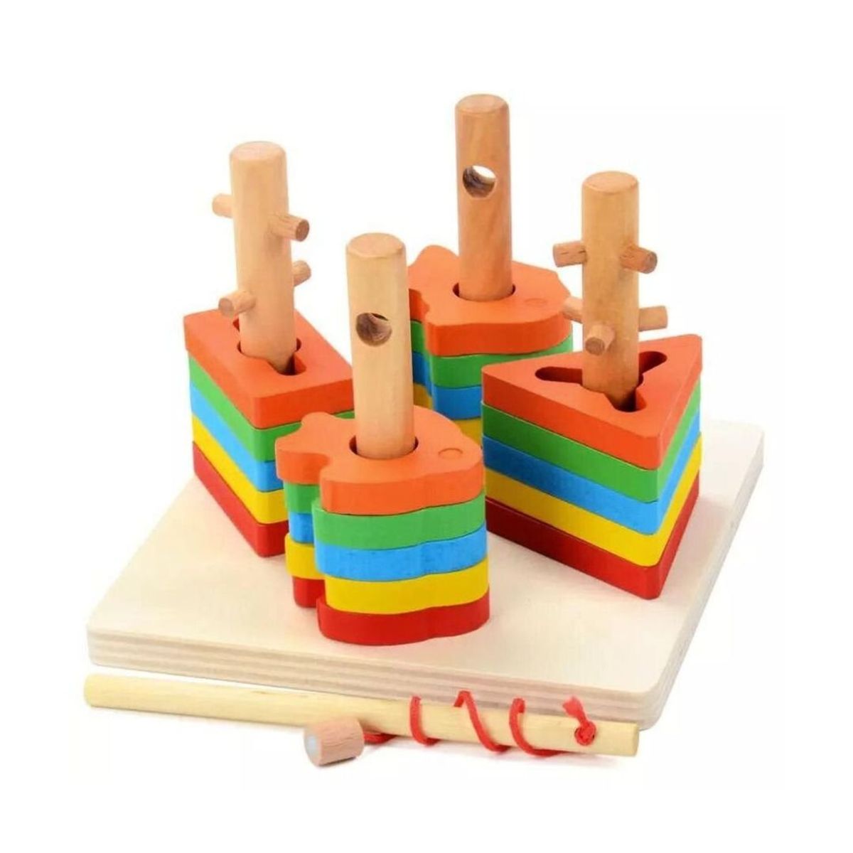 GENERICO - Juguete Didáctico Figuras Geométricas Encaje Madera