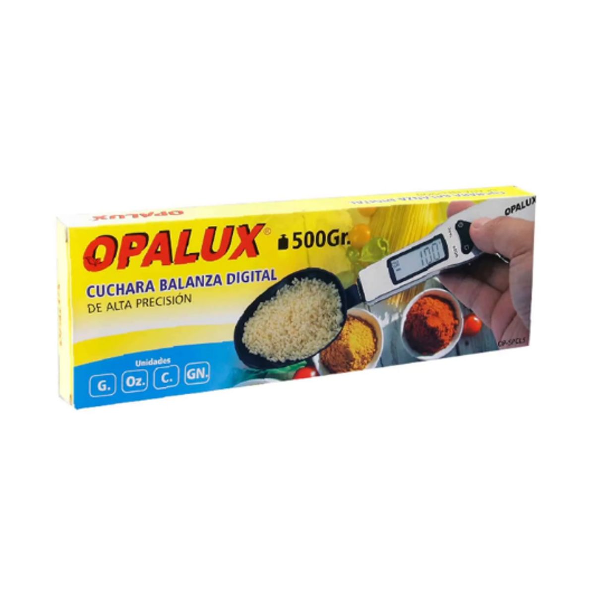 OPALUX - Balanza Digital tipo Cuchara 500g OP-SPCL5 OPALUX