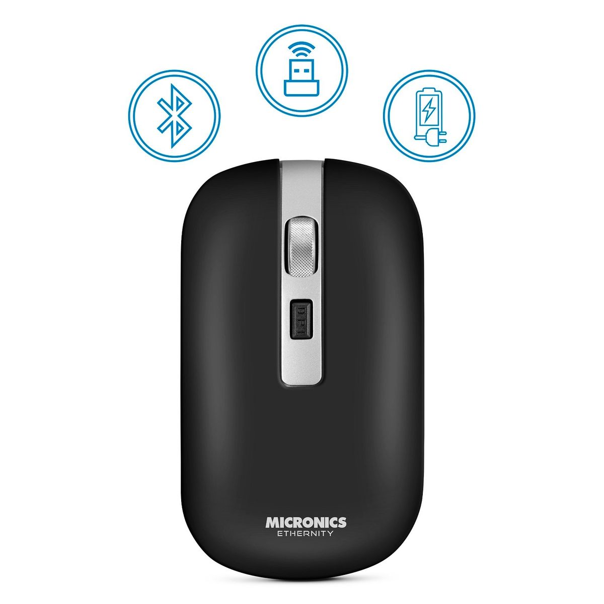 MICRONICS - Mouse Ethernity MIC M729-3m Bluetooth Wirelles Recargable Micronics