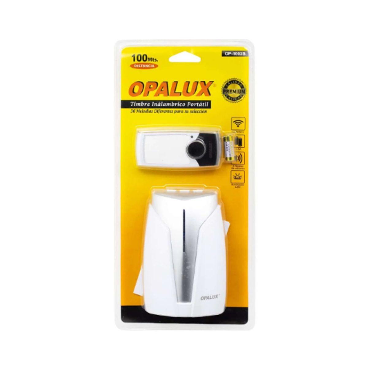 OPALUX - Timbre Inalámbrico 36 Melodías OP-1002S OPALUX