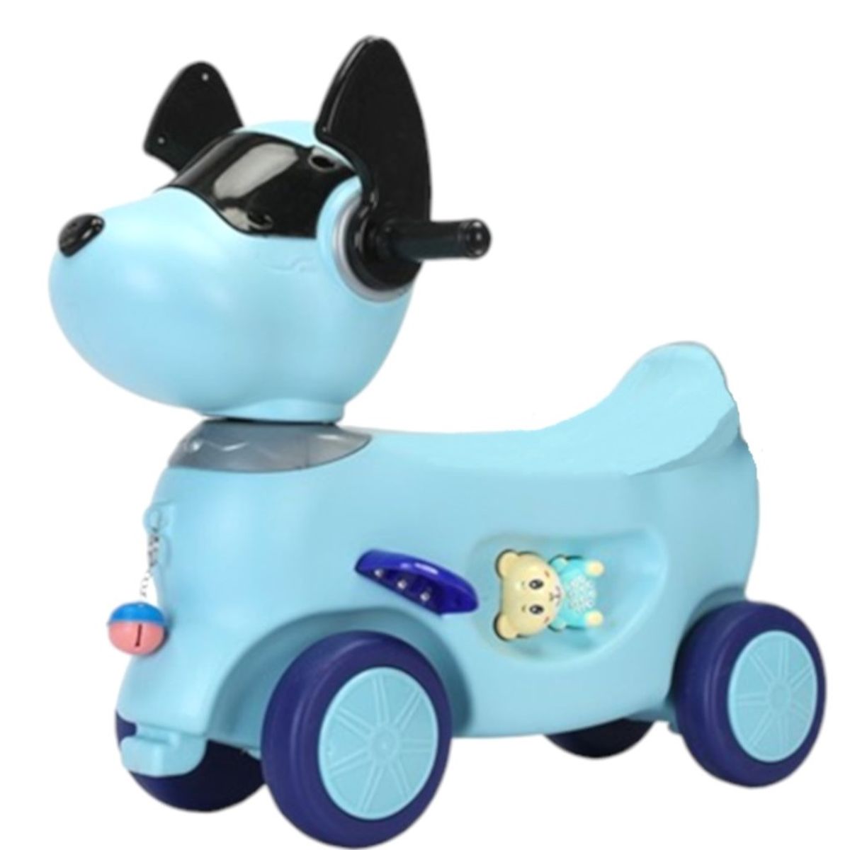 GENERICO - Carrito mecedor celeste y osito musical Buggy correpasillos