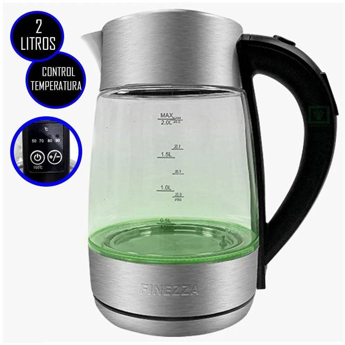 FINEZZA - Hervidor Eléctrico 2 Lt Digital CK-648HVD