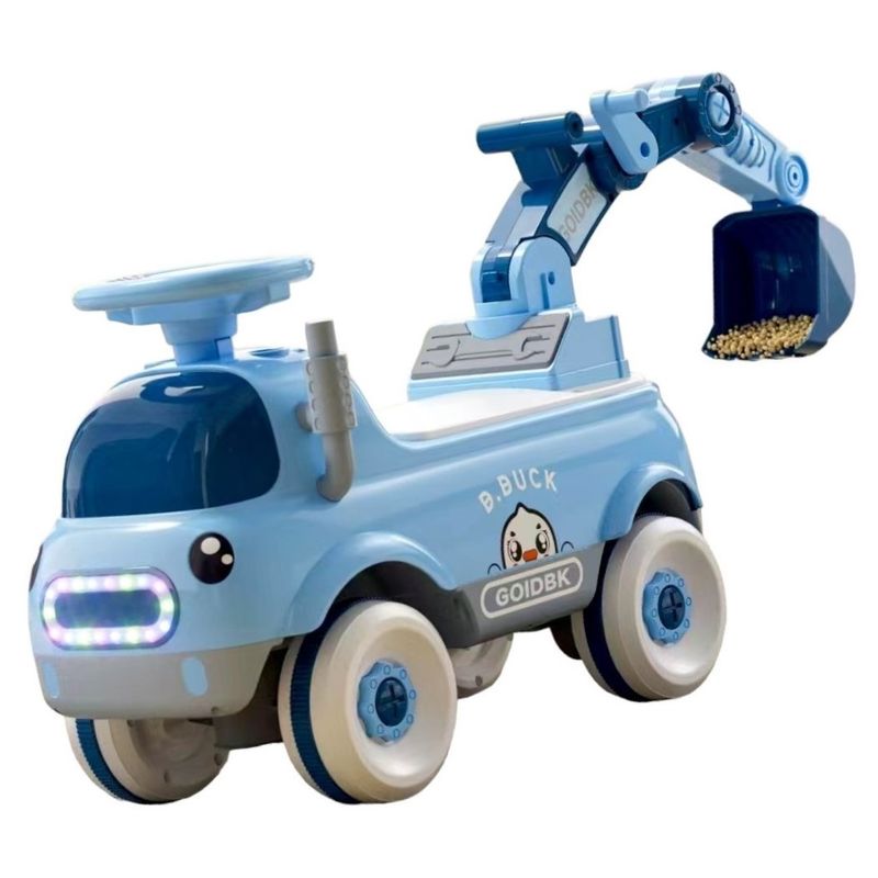GENERICO - Carro excavador celeste a luces y sonido Buggy correpasillos