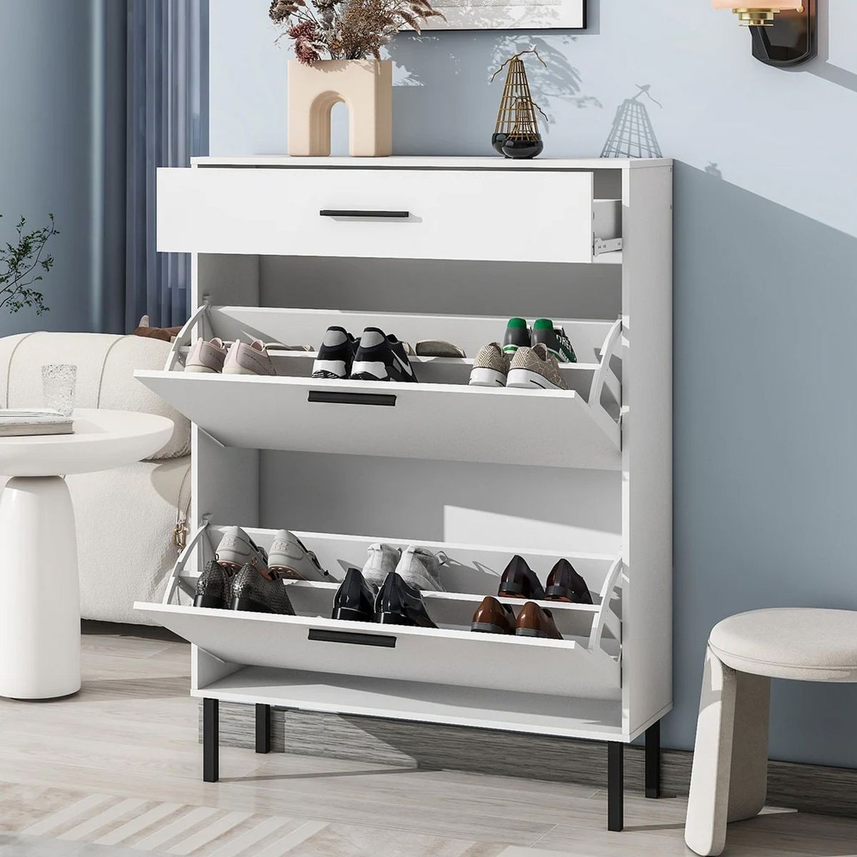 VENTITAS HOME - Zapatera Moderna Alba Ventitas Home Color Blanco