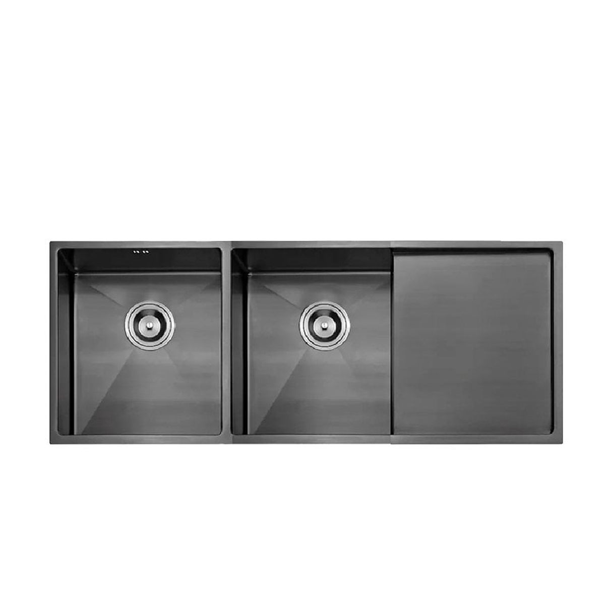 XM - LAVADERO DE COCINA 2POZAS CON ESCURRIDERO NEGRO ULD01-12050