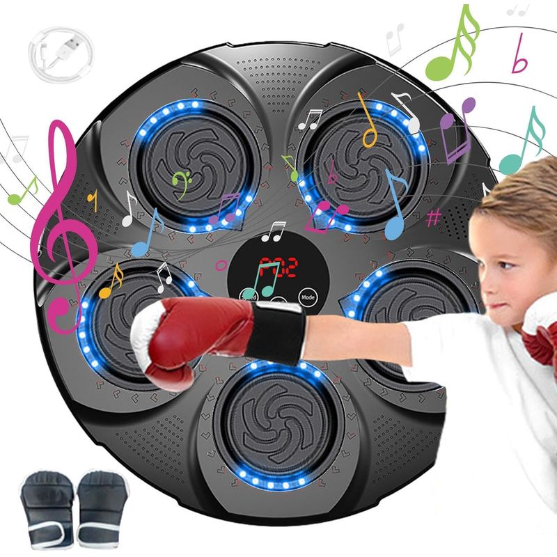 GENERICO - MAQUINA BOXEO IDEAL PARA NIÑOS BLUETOOTH LED MUSICAL