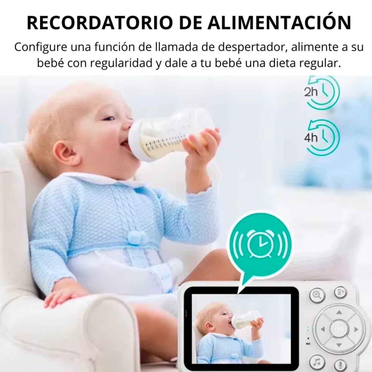 GENERICO - VIDEO MONITOR PARA BEBES HD CON DETECTOR DE LLANTO