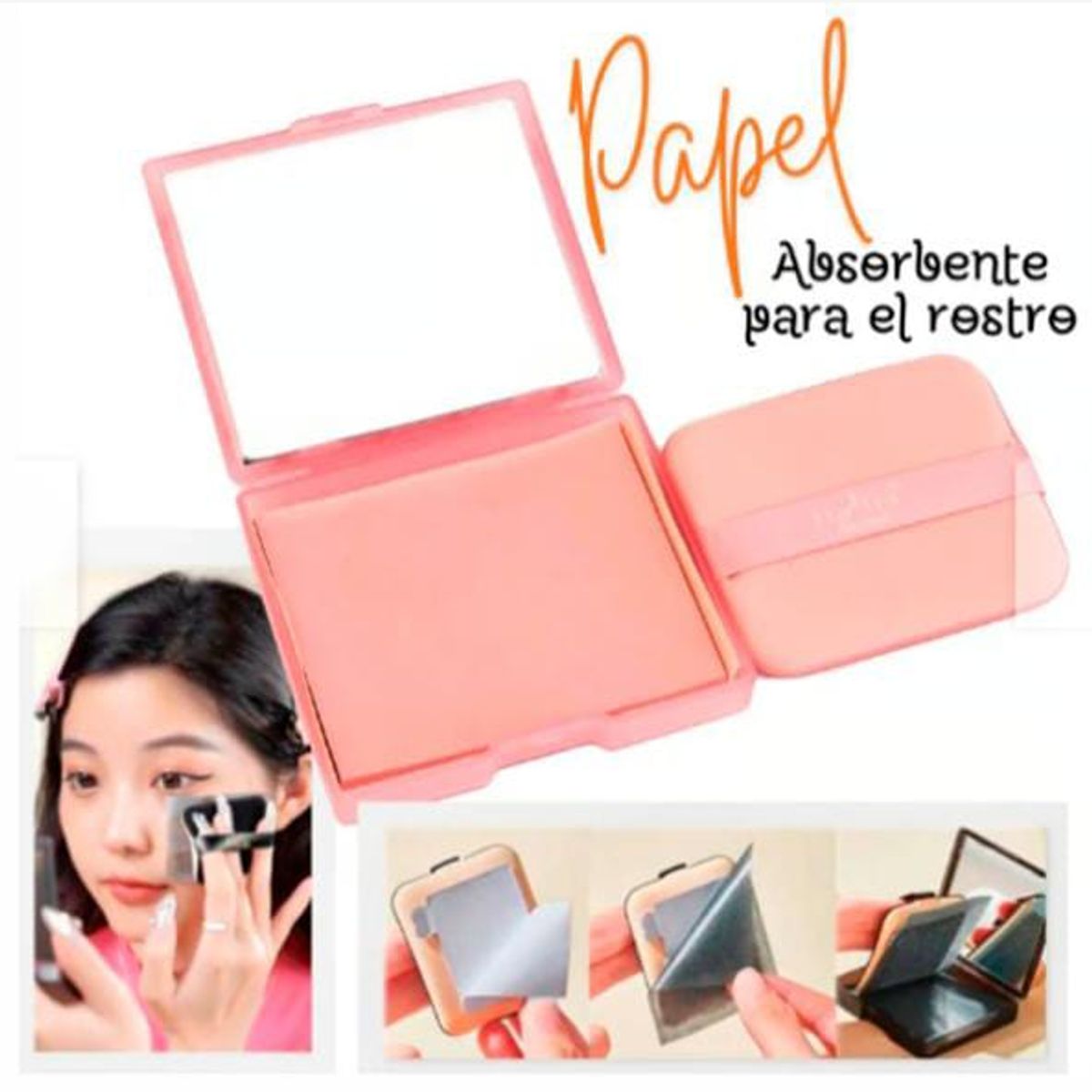 GENERICO - Papel absorbente para el rostro con Espejo 100 und