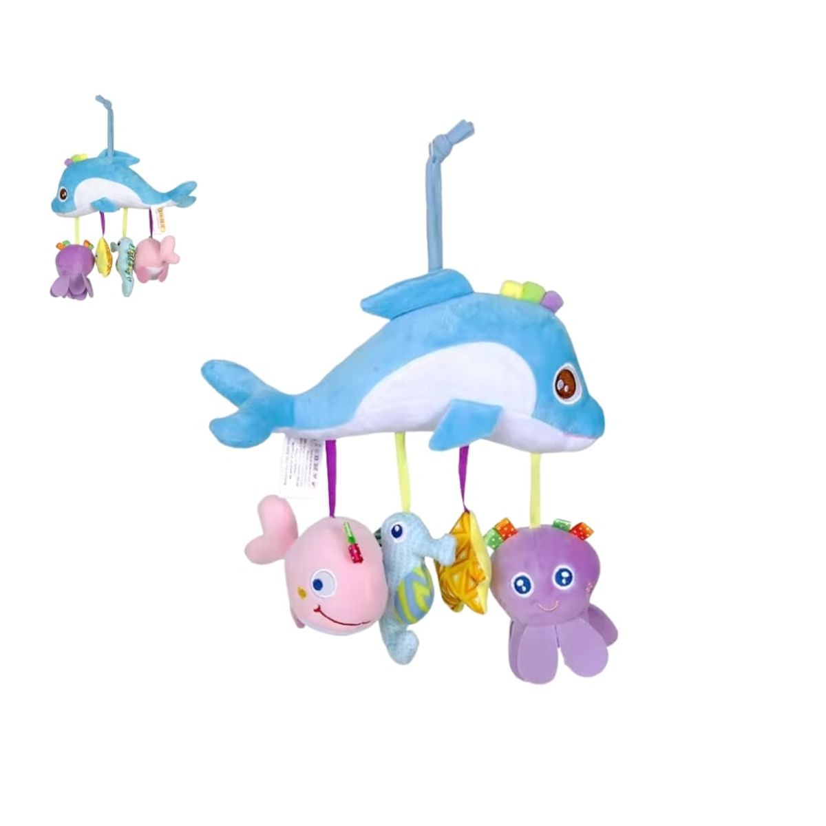 GENERICO - JUGUETE COLGADOR DE VIENTO PARA COCHE - DELFIN