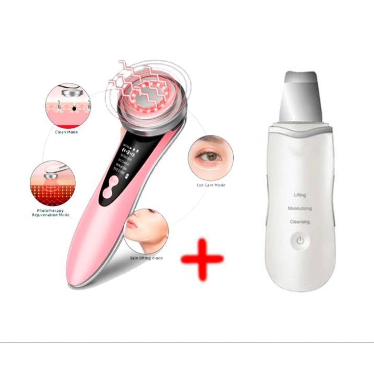 GENERICO - Pack masajeador facial ems  y limpiador facial