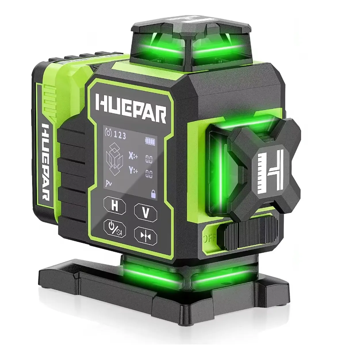 HUEPAR - New Versión Nivel laser Huepar W04CG 16 líneas 4d Motor de Giro