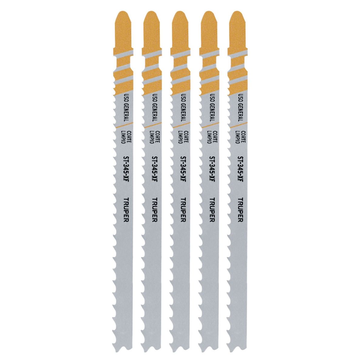 TRUPER - Seguetas HOJA DE SIERRA PARA  CALADORA  5 SEGUETAS  corte uso general