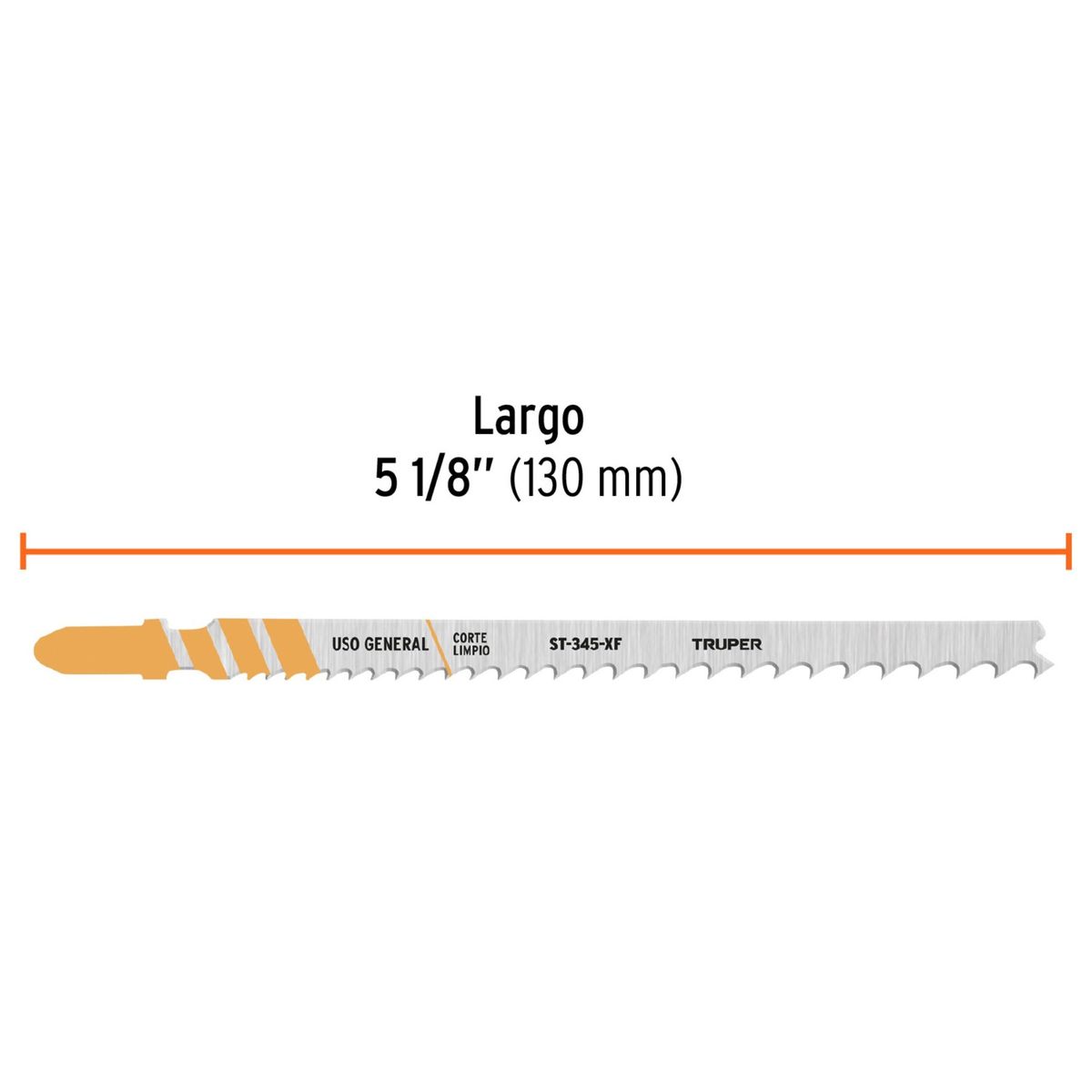 TRUPER - Seguetas HOJA DE SIERRA PARA  CALADORA  5 SEGUETAS  corte uso general